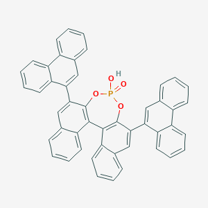 molecular formula C48H29O4P B036400 (11bR)-2,6-Di-9-phenanthrenyl-4-hydroxy-dinaphtho[2,1-d:1',2'-f][1,3,2]dioxaphosphepin-4-oxide CAS No. 1043567-32-3