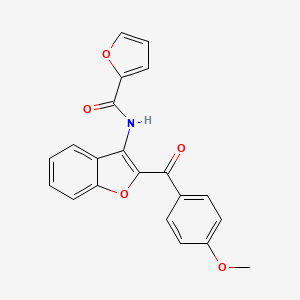 molecular formula C21H15NO5 B3640001 N-[2-(4-methoxybenzoyl)-1-benzofuran-3-yl]furan-2-carboxamide 