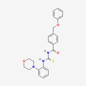 molecular formula C25H25N3O3S B3640014 N-[(2-morpholin-4-ylphenyl)carbamothioyl]-4-(phenoxymethyl)benzamide 
