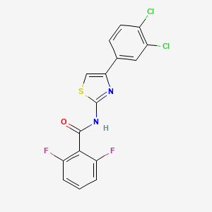 molecular formula C16H8Cl2F2N2OS B3640094 N-[4-(3,4-dichlorophenyl)-1,3-thiazol-2-yl]-2,6-difluorobenzamide 