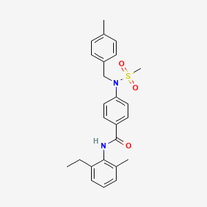 molecular formula C25H28N2O3S B3640168 N-(2-ethyl-6-methylphenyl)-4-[(4-methylbenzyl)(methylsulfonyl)amino]benzamide 