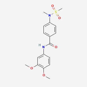 molecular formula C17H20N2O5S B3640217 N-(3,4-dimethoxyphenyl)-4-[methyl(methylsulfonyl)amino]benzamide 