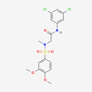 molecular formula C17H18Cl2N2O5S B3640244 N~1~-(3,5-dichlorophenyl)-N~2~-[(3,4-dimethoxyphenyl)sulfonyl]-N~2~-methylglycinamide 