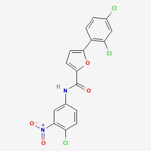 molecular formula C17H9Cl3N2O4 B3640249 N-(4-chloro-3-nitrophenyl)-5-(2,4-dichlorophenyl)furan-2-carboxamide 