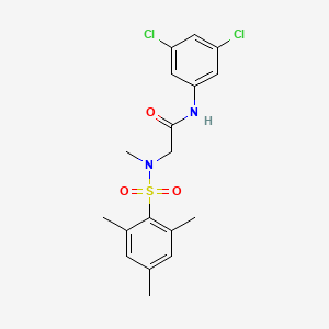 molecular formula C18H20Cl2N2O3S B3640273 N-(3,5-dichlorophenyl)-N~2~-methyl-N~2~-[(2,4,6-trimethylphenyl)sulfonyl]glycinamide 