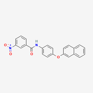 molecular formula C23H16N2O4 B3640330 N-[4-(naphthalen-2-yloxy)phenyl]-3-nitrobenzamide 