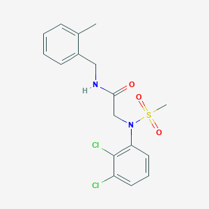 molecular formula C17H18Cl2N2O3S B3640355 N~2~-(2,3-dichlorophenyl)-N~1~-(2-methylbenzyl)-N~2~-(methylsulfonyl)glycinamide 