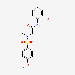 molecular formula C17H20N2O5S B3640615 N-(2-methoxyphenyl)-N~2~-[(4-methoxyphenyl)sulfonyl]-N~2~-methylglycinamide 