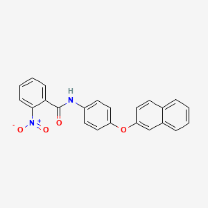 molecular formula C23H16N2O4 B3640701 N-[4-(naphthalen-2-yloxy)phenyl]-2-nitrobenzamide 