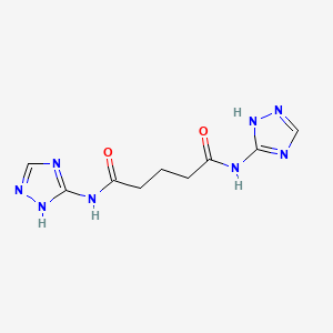 molecular formula C9H12N8O2 B3640727 N~1~,N~5~-DI(1H-1,2,4-TRIAZOL-3-YL)PENTANEDIAMIDE 