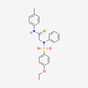 molecular formula C23H24N2O4S B3640746 N~2~-[(4-ethoxyphenyl)sulfonyl]-N-(4-methylphenyl)-N~2~-phenylglycinamide 