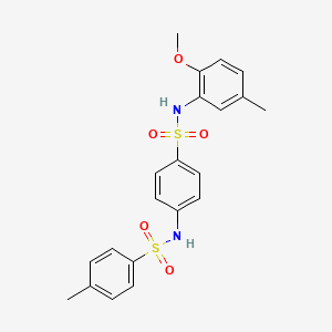 molecular formula C21H22N2O5S2 B3640787 N-(4-{[(2-methoxy-5-methylphenyl)amino]sulfonyl}phenyl)-4-methylbenzenesulfonamide 