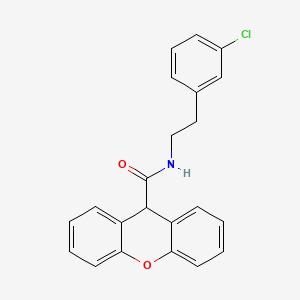 molecular formula C22H18ClNO2 B3640843 N-[2-(3-chlorophenyl)ethyl]-9H-xanthene-9-carboxamide 