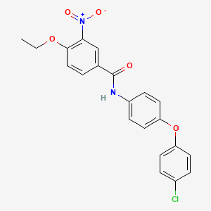 molecular formula C21H17ClN2O5 B3640905 N-[4-(4-chlorophenoxy)phenyl]-4-ethoxy-3-nitrobenzamide 
