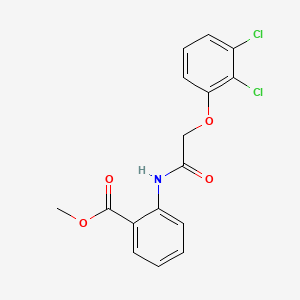 molecular formula C16H13Cl2NO4 B3641091 Methyl 2-[[2-(2,3-dichlorophenoxy)acetyl]amino]benzoate 