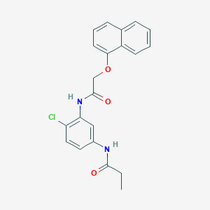 molecular formula C21H19ClN2O3 B3641142 N-[4-chloro-3-[(2-naphthalen-1-yloxyacetyl)amino]phenyl]propanamide 