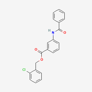 molecular formula C21H16ClNO3 B3641384 2-chlorobenzyl 3-(benzoylamino)benzoate 