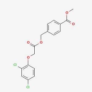 molecular formula C17H14Cl2O5 B3641502 methyl 4-({[(2,4-dichlorophenoxy)acetyl]oxy}methyl)benzoate 