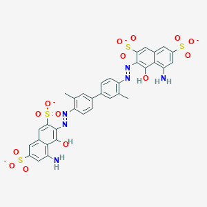 Tetrasodium;4-amino-6-[[4-[4-[(8-amino-1-oxido-3-sulfo-6-sulfonatonaphthalen-2-yl)diazenyl]-3-methylphenyl]-2-methylphenyl]diazenyl]-5-oxido-7-sulfonaphthalene-2-sulfonate