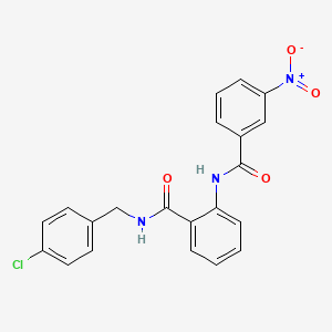 molecular formula C21H16ClN3O4 B3641815 N-[(4-chlorophenyl)methyl]-2-[(3-nitrobenzoyl)amino]benzamide 