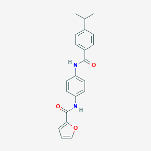 molecular formula C21H20N2O3 B364191 N-[4-[(4-propan-2-ylbenzoyl)amino]phenyl]furan-2-carboxamide CAS No. 797806-81-6