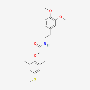 molecular formula C21H27NO4S B3641916 N-[2-(3,4-dimethoxyphenyl)ethyl]-2-[2,6-dimethyl-4-(methylthio)phenoxy]acetamide 