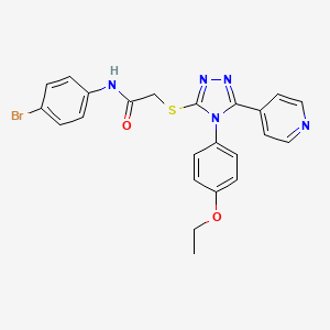 molecular formula C23H20BrN5O2S B3642119 N-(4-bromophenyl)-2-{[4-(4-ethoxyphenyl)-5-(4-pyridinyl)-4H-1,2,4-triazol-3-yl]thio}acetamide 