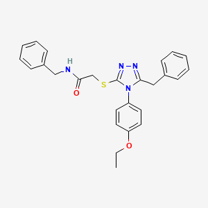 molecular formula C26H26N4O2S B3642163 N-benzyl-2-{[5-benzyl-4-(4-ethoxyphenyl)-4H-1,2,4-triazol-3-yl]thio}acetamide 