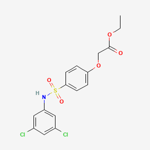 molecular formula C16H15Cl2NO5S B3642217 Ethyl 2-[4-[(3,5-dichlorophenyl)sulfamoyl]phenoxy]acetate 