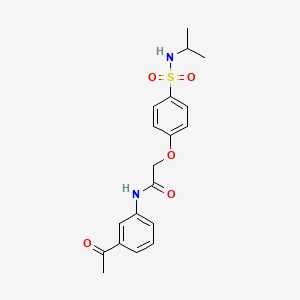 molecular formula C19H22N2O5S B3642246 N-(3-acetylphenyl)-2-[4-(propan-2-ylsulfamoyl)phenoxy]acetamide 