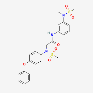 molecular formula C23H25N3O6S2 B3642364 N~1~-{3-[methyl(methylsulfonyl)amino]phenyl}-N~2~-(methylsulfonyl)-N~2~-(4-phenoxyphenyl)glycinamide 