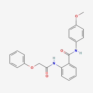 molecular formula C22H20N2O4 B3642604 N-(4-methoxyphenyl)-2-[(phenoxyacetyl)amino]benzamide 