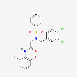 molecular formula C22H18Cl2F2N2O3S B3642753 N~2~-(3,4-dichlorobenzyl)-N~1~-(2,6-difluorophenyl)-N~2~-[(4-methylphenyl)sulfonyl]glycinamide 