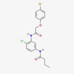 molecular formula C18H18BrClN2O3 B3643088 N-(3-{[(4-bromophenoxy)acetyl]amino}-4-chlorophenyl)butanamide 