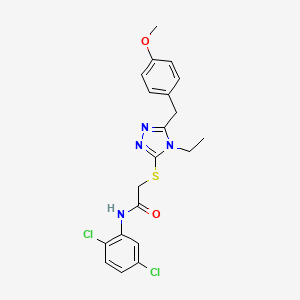 molecular formula C20H20Cl2N4O2S B3643095 N-(2,5-dichlorophenyl)-2-{[4-ethyl-5-(4-methoxybenzyl)-4H-1,2,4-triazol-3-yl]sulfanyl}acetamide 