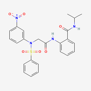 molecular formula C24H24N4O6S B3643194 N-isopropyl-2-{[N-(3-nitrophenyl)-N-(phenylsulfonyl)glycyl]amino}benzamide 
