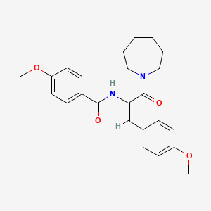 molecular formula C24H28N2O4 B3643228 N-[1-(1-azepanylcarbonyl)-2-(4-methoxyphenyl)vinyl]-4-methoxybenzamide 