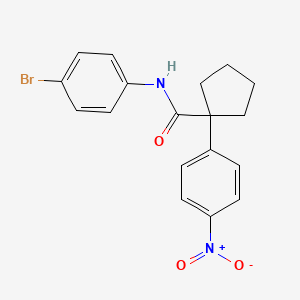 molecular formula C18H17BrN2O3 B3643413 N-(4-bromophenyl)-1-(4-nitrophenyl)cyclopentanecarboxamide 