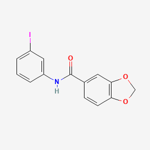 molecular formula C14H10INO3 B3643499 N-(3-iodophenyl)-1,3-benzodioxole-5-carboxamide 