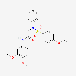 molecular formula C24H26N2O6S B3643943 N-(3,4-DIMETHOXYPHENYL)-2-(N-PHENYL4-ETHOXYBENZENESULFONAMIDO)ACETAMIDE 