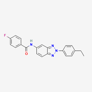 molecular formula C21H17FN4O B3644189 N-[2-(4-ethylphenyl)-2H-benzotriazol-5-yl]-4-fluorobenzamide 