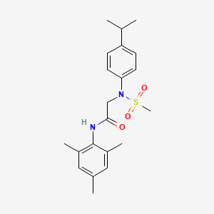 molecular formula C21H28N2O3S B3644219 N~2~-(4-isopropylphenyl)-N~1~-mesityl-N~2~-(methylsulfonyl)glycinamide 