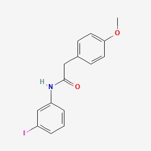 molecular formula C15H14INO2 B3644249 N-(3-iodophenyl)-2-(4-methoxyphenyl)acetamide 