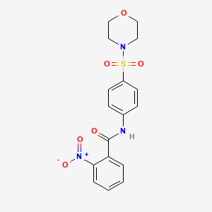 molecular formula C17H17N3O6S B3644296 N-(4-morpholin-4-ylsulfonylphenyl)-2-nitrobenzamide 