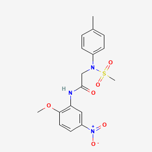 molecular formula C17H19N3O6S B3644326 N~1~-(2-methoxy-5-nitrophenyl)-N~2~-(4-methylphenyl)-N~2~-(methylsulfonyl)glycinamide 