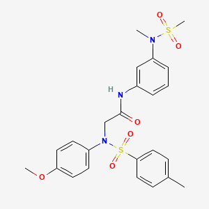 molecular formula C24H27N3O6S2 B3644429 N~2~-(4-methoxyphenyl)-N~1~-{3-[methyl(methylsulfonyl)amino]phenyl}-N~2~-[(4-methylphenyl)sulfonyl]glycinamide 