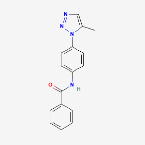 molecular formula C16H14N4O B3644558 N-[4-(5-methyl-1H-1,2,3-triazol-1-yl)phenyl]benzamide CAS No. 89779-16-8