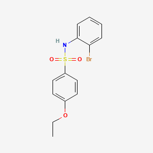 molecular formula C14H14BrNO3S B3644571 N-(2-bromophenyl)-4-ethoxybenzenesulfonamide 
