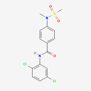 molecular formula C15H14Cl2N2O3S B3644617 N-(2,5-dichlorophenyl)-4-[methyl(methylsulfonyl)amino]benzamide 