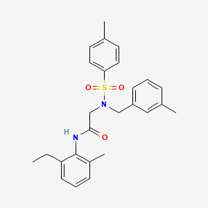 molecular formula C26H30N2O3S B3644710 N~1~-(2-ethyl-6-methylphenyl)-N~2~-(3-methylbenzyl)-N~2~-[(4-methylphenyl)sulfonyl]glycinamide 